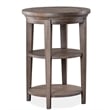 Bowery Hill Wood Transitional Round Accent End Table in Gray Finish