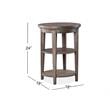 Bowery Hill Wood Transitional Round Accent End Table in Gray Finish
