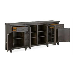 Bowery Hill Wood Contemporary 70&quot Entertainment Console Graphite