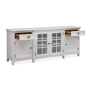 Bowery Hill Contemporary 80&quot Entertainment Console Chalk White