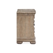Bowery Hill Traditional Fawn Finish Wood 3-Drawer Nightstand