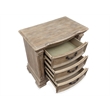 Bowery Hill Traditional Fawn Finish Wood 3-Drawer Nightstand