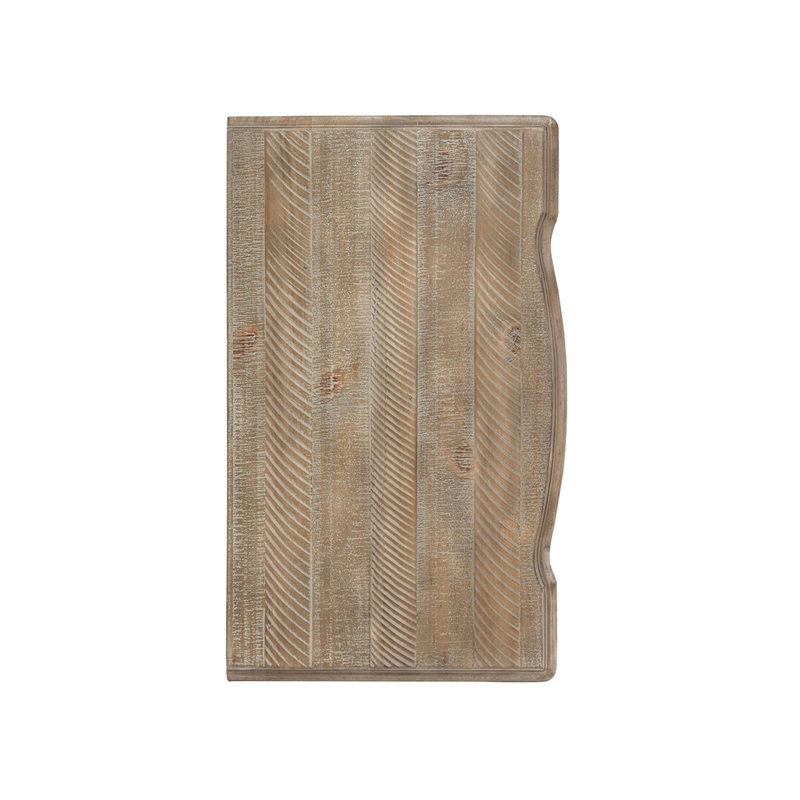 Bowery Hill Traditional Fawn Finish Wood 3-Drawer Nightstand