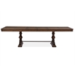 Bowery Hill Transitional Brown Extendable Trestle Dining Table