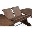 Bowery Hill Transitional Brown Extendable Trestle Dining Table