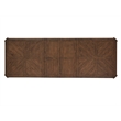 Bowery Hill Transitional Brown Extendable Trestle Dining Table