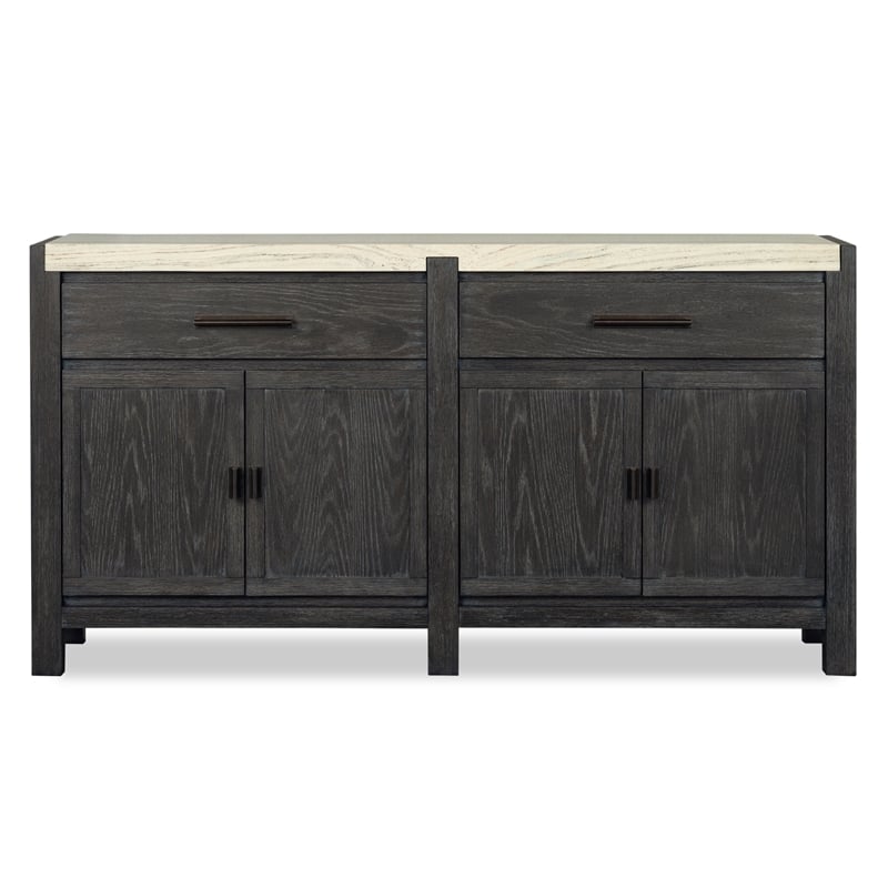 Bowery Hill Contemporary Ravenwood Black Finish Wood Sideboard