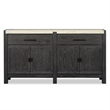 Bowery Hill Contemporary Ravenwood Black Finish Wood Sideboard