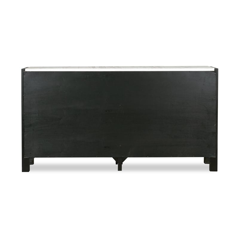 Bowery Hill Contemporary Ravenwood Black Finish Wood Sideboard