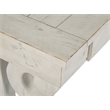 Bowery Hill Traditional Alabaster Rectangular Sofa Table in Cream