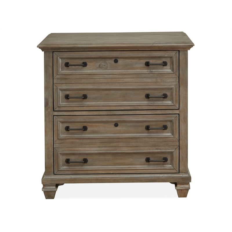 Bowery Hill Traditional Dovetail Wood Lateral File Cabinet in Gray