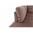 Bowery Hill L-shaped Brown Microfiber Couch with Ottoman (Pillows Included)