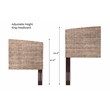Bowery Hill Coastal Rattan/Wood King Headboard in Gray Finish