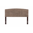 Bowery Hill Coastal Rattan/Wood King Headboard in Gray Finish