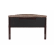 Bowery Hill Coastal Rattan/Wood King Headboard in Gray Finish