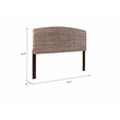 Bowery Hill Coastal Rattan/Wood King Headboard in Gray Finish
