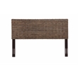 Bowery Hill Coastal Rattan/Wood King Headboard in Gray Finish