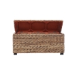 Bowery Hill Contemporary Woven Banana Leaf Storage Trunk in Natural