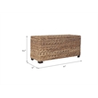Bowery Hill Contemporary Woven Banana Leaf Storage Trunk in Natural