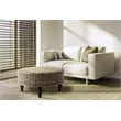 Bowery Hill Contemporary Round Rattan Coffee Table in Natural
