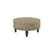 Bowery Hill Contemporary Round Rattan Coffee Table in Natural