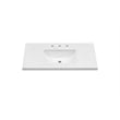 Bowery Hill Contemporary 37'' Engineered Stone Top  Bathroom Vanity in White