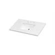 Bowery Hill Contemporary 37'' Engineered Stone Top  Bathroom Vanity in White