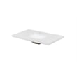 Bowery Hill Contemporary 37'' Engineered Stone Top  Bathroom Vanity in White