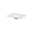 Bowery Hill Contemporary 37'' Engineered Stone Top  Bathroom Vanity in White