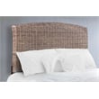 Bowery Hill Contemporary Handwoven Rattan Queen Headboard in Gray