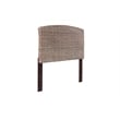 Bowery Hill Contemporary Handwoven Rattan Queen Headboard in Gray