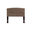Bowery Hill Contemporary Handwoven Rattan Queen Headboard in Gray