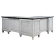 Bowery Hill Set of 2 L-Desk and Return Writing Table & Lateral Filing Cabinet