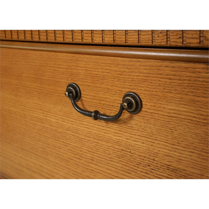 Bowery Hill 2 Drawers Traditional Wood Lateral Filing Cabinet in Natural