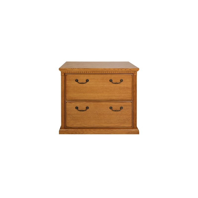 Bowery Hill 2 Drawers Traditional Wood Lateral Filing Cabinet in Natural