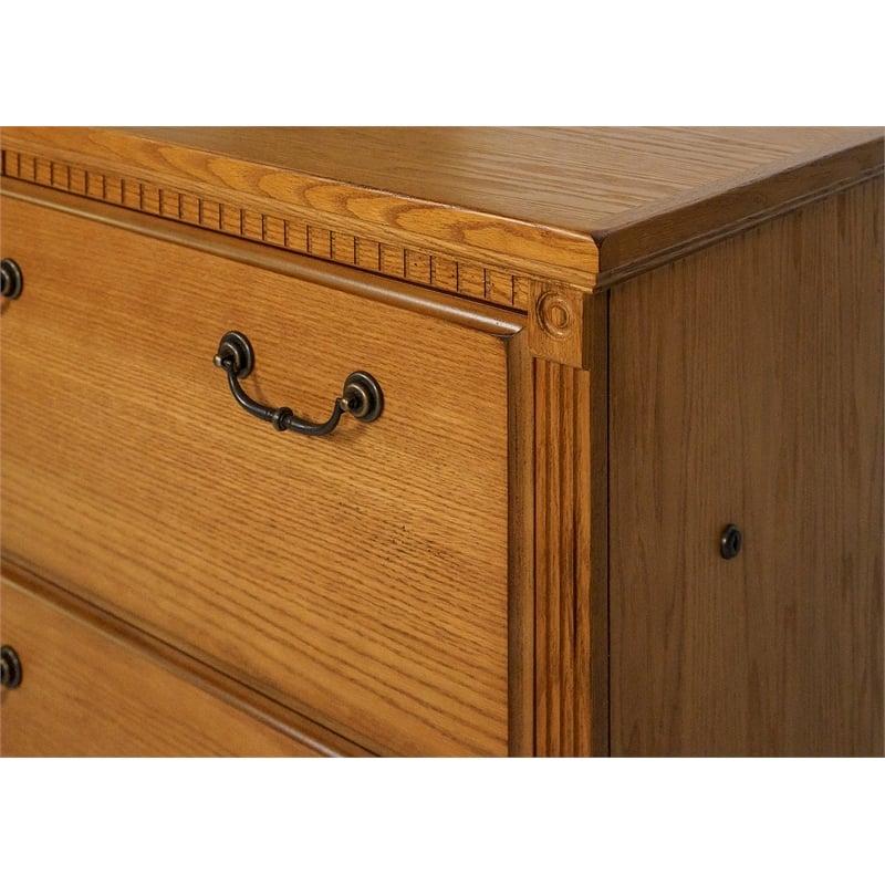 Bowery Hill 2 Drawers Traditional Wood Lateral Filing Cabinet in Natural