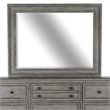 Bowery Hill Contemporary Wood Landscape Mirror in Dovetail Gray