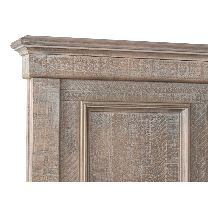 Bowery Hill Traditional Wood Queen Panel Bed in Dovetail Gray