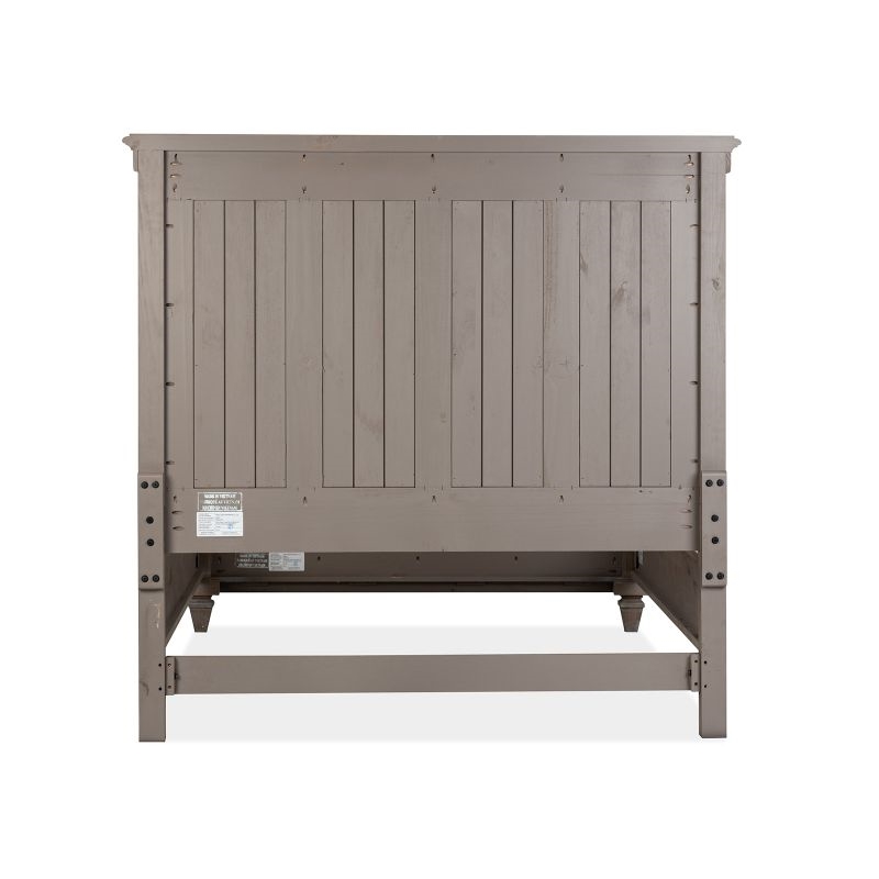 Bowery Hill Traditional Wood Queen Panel Bed in Dovetail Gray