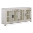 Bowery Hill Traditional Solid Pine Wood Buffet Curio in White