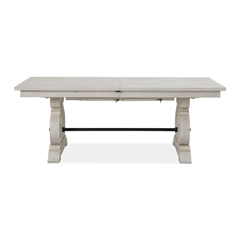 Bowery Hill Traditional Solid Pine Wood Rectangular Dining Table