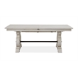 Bowery Hill Traditional Solid Pine Wood Rectangular Dining Table