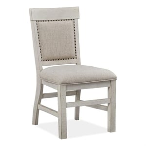 Bowery Hill Traditional Dining Side Chairs with Upholstered Seat (Set of 2)