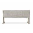 Bowery Hill Traditional Solid Pine Wood Bench with Back in White