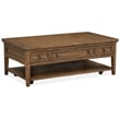 Bowery Hill Transitional Rectangular Cocktail Table with Casters