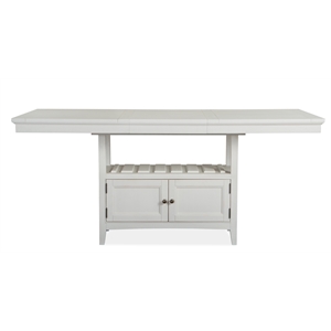 Bowery Hill Transitional Counter Dining Table in Chalk White