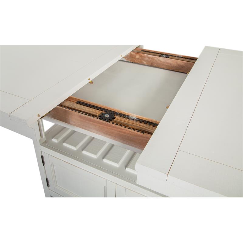 Bowery Hill Transitional Counter Dining Table in Chalk White