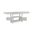 Bowery Hill Transitional Counter Dining Table in Chalk White