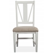 Bowery Hill Transitional Dining Side Chairs with Upholstered Seat (Set of 2)