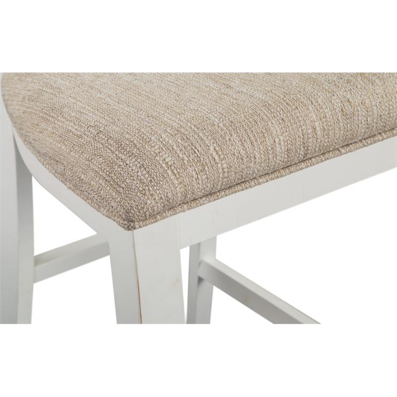 Bowery Hill Transitional Counter Chairs with Upholstered Seat (Set of 2)